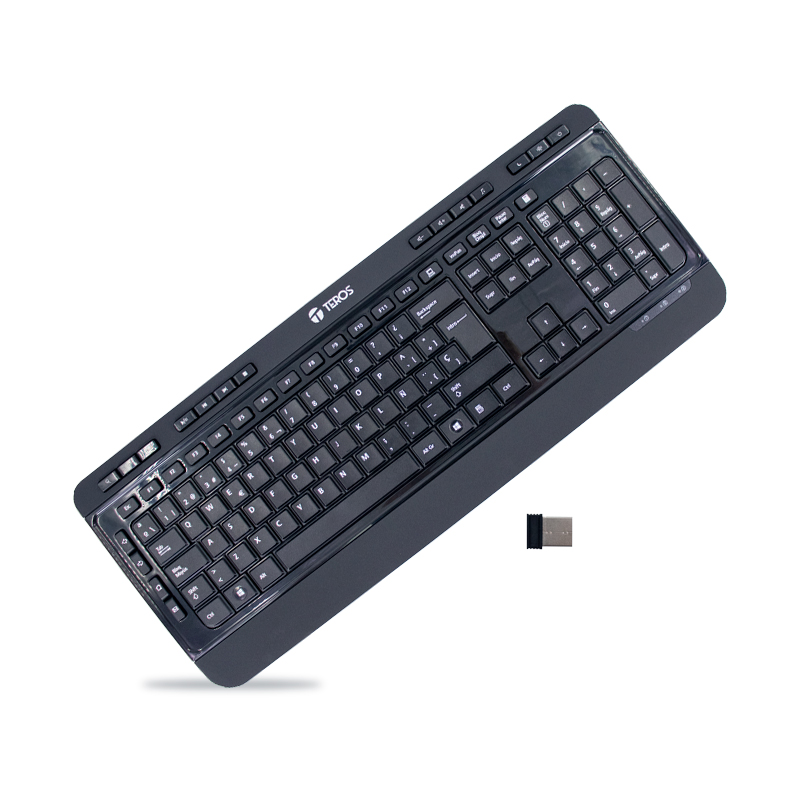 TEROS Teclado inalámbrico TEROS TE-4074CS, 2.4Ghz, USB, negro