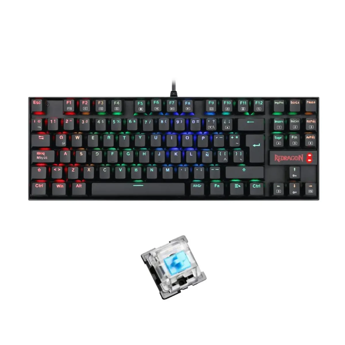 REDRAGON | Teclado Mecánico Redragon Kumara K552-RGB Black Blue Switch