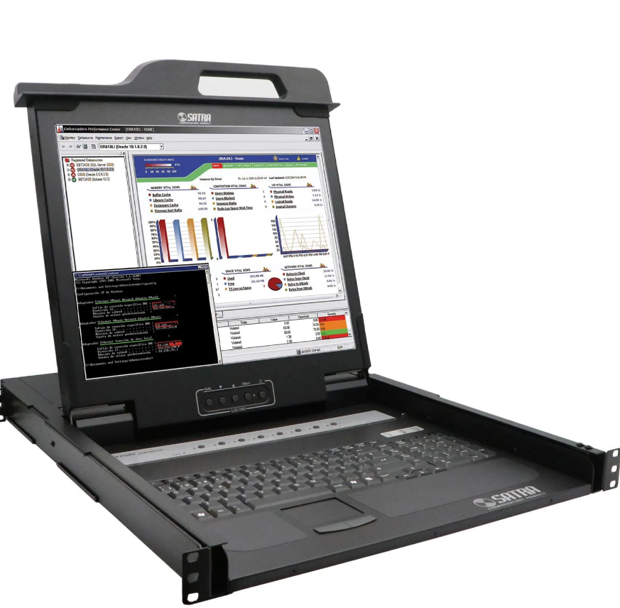 KVM 8 PUERTOS LCD 17" con módulo IP