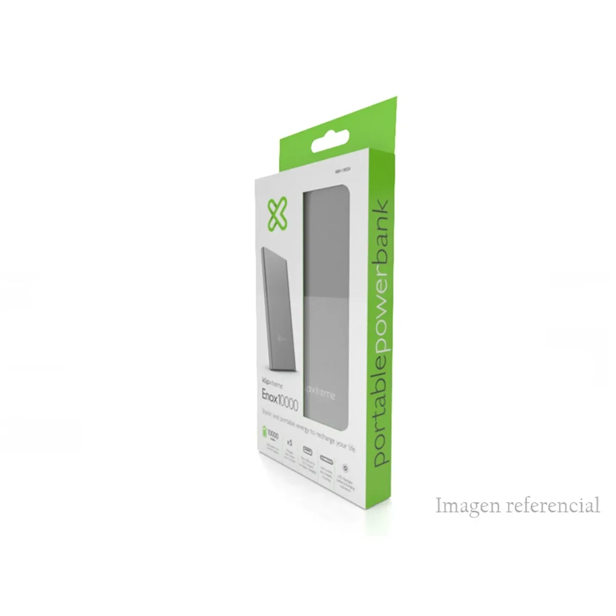 CARGADOR KLIP XTREME ENOX 10000MAH POLIMERO PLATEADO