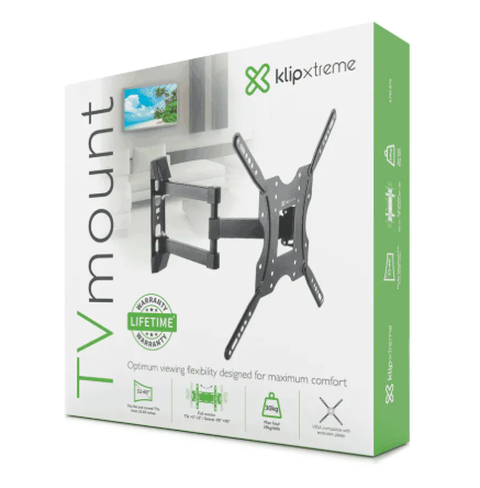 Soporte para televisor Klip Xtreme de 32'' a 60'' con inclinación y giro, fácil instalación y robus - SKU_KTM-876