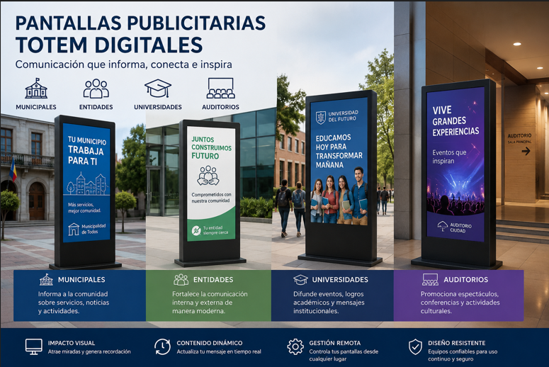 PANTALLAS DIGITALES PUBLICITARIAS TÓTEM