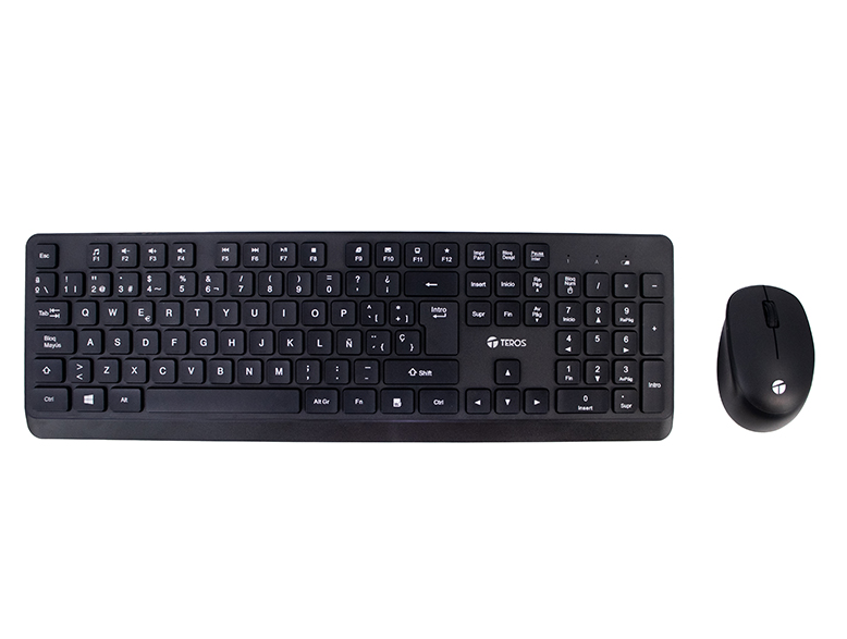 Kit inalámbrico teclado + mouse TEROS TE-5011CS, 2.4GHz, 1000DPI, español, negro