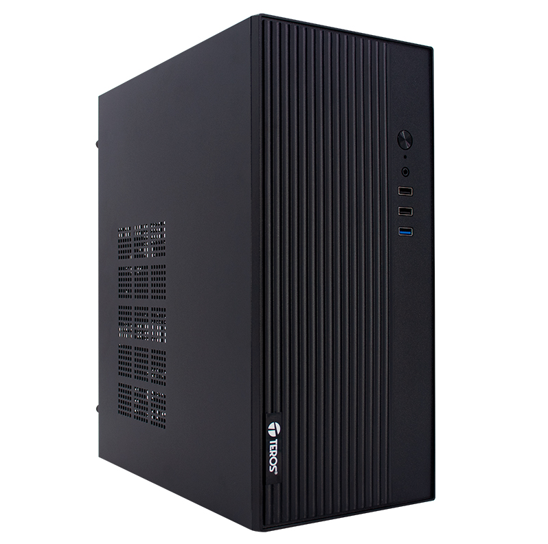 Case TEROS TE-1035S, Mini Tower ATX, 250 W, USB 3.0 / 2.0, audio HD, negro