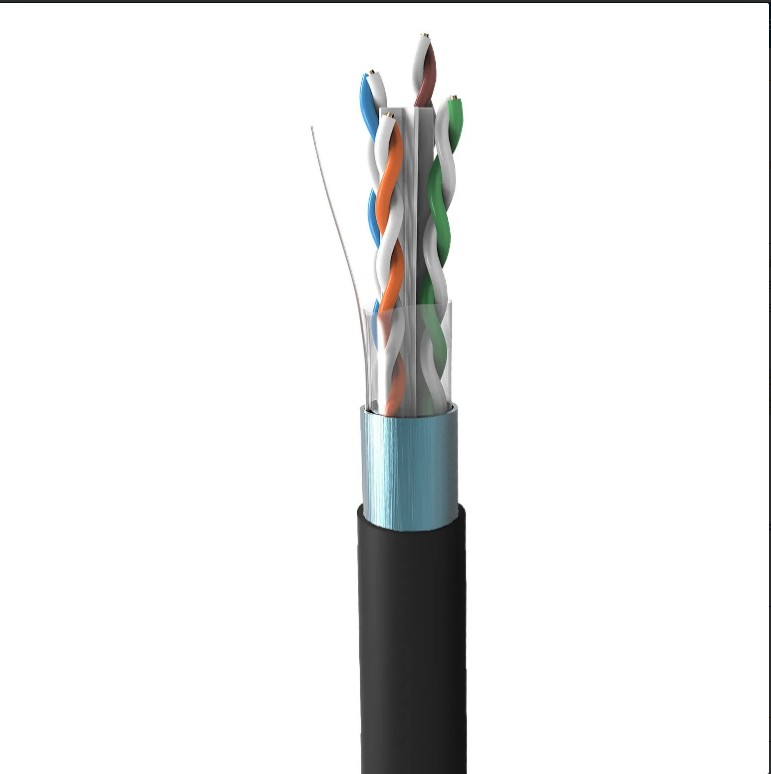 CABLE SOLIDO UTP/PE CAT6 NEGRO OUTDOOR ROLLO 305 MTS SATRA